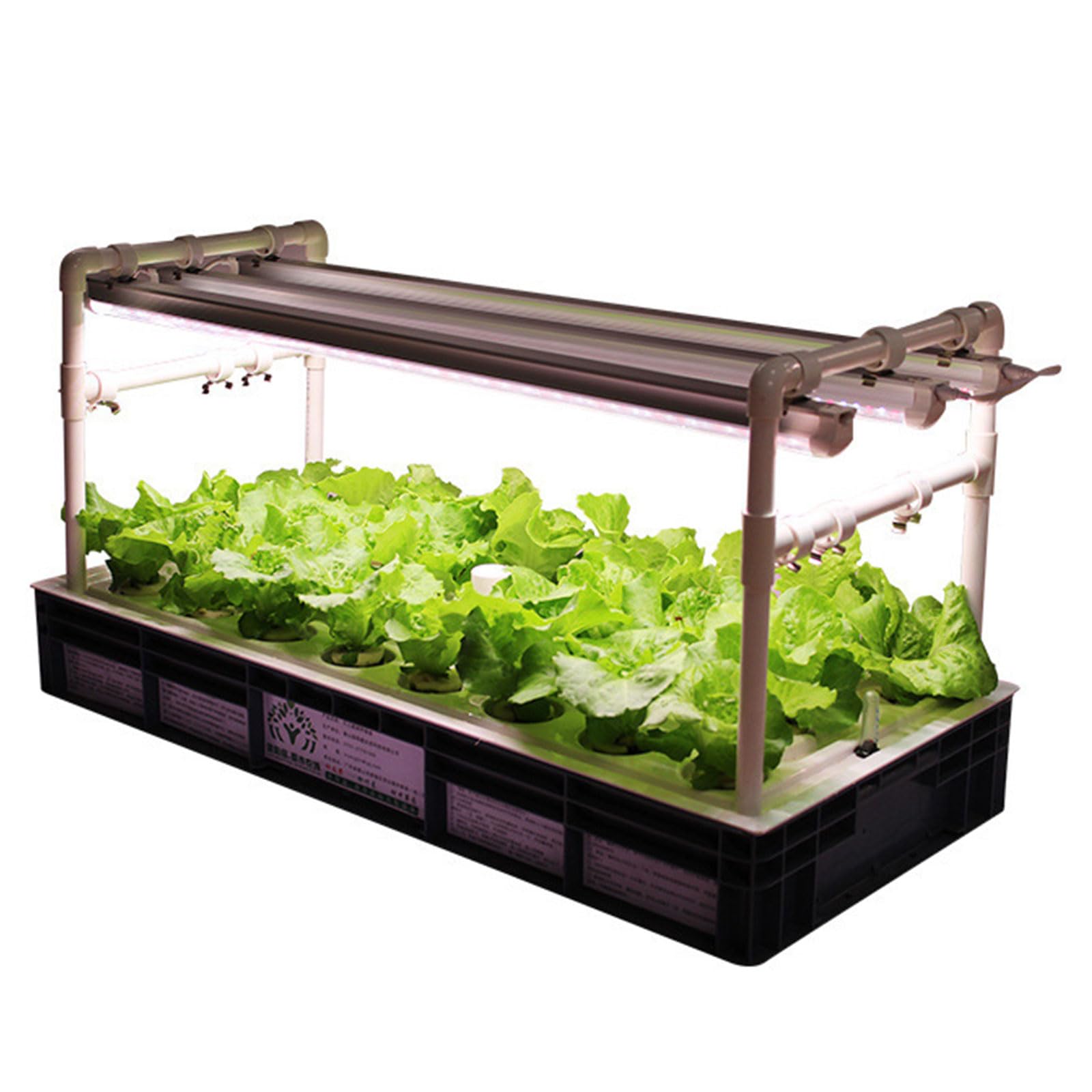 PEIXENHome Smart Vegetable Grower, Indoor Led Lights 22 Hole Vegetable Box, Pods Hydroponic Growing System, Pvc Pipe Stand, 48w, Led Grow Lights