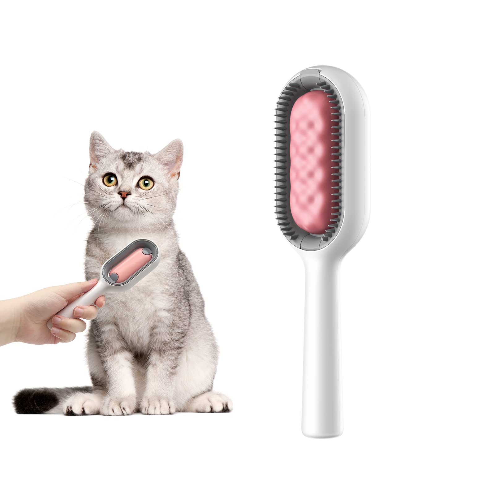 Sichy Pet Grooming Brush for Cats and Dogs, Cat Grooming Brush Cat Comb for Kitten Rabbit Massage Removes Mats, Tangles, and Loose Hair, Shedding Brush for Short or Long Haired Cats/Dogs