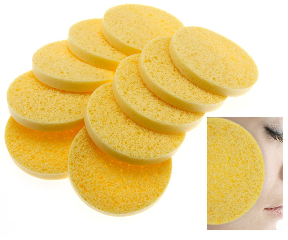 Micro Trader New 10 x Cellulose Facial Sponges Natural Facial Cleansing Sponge