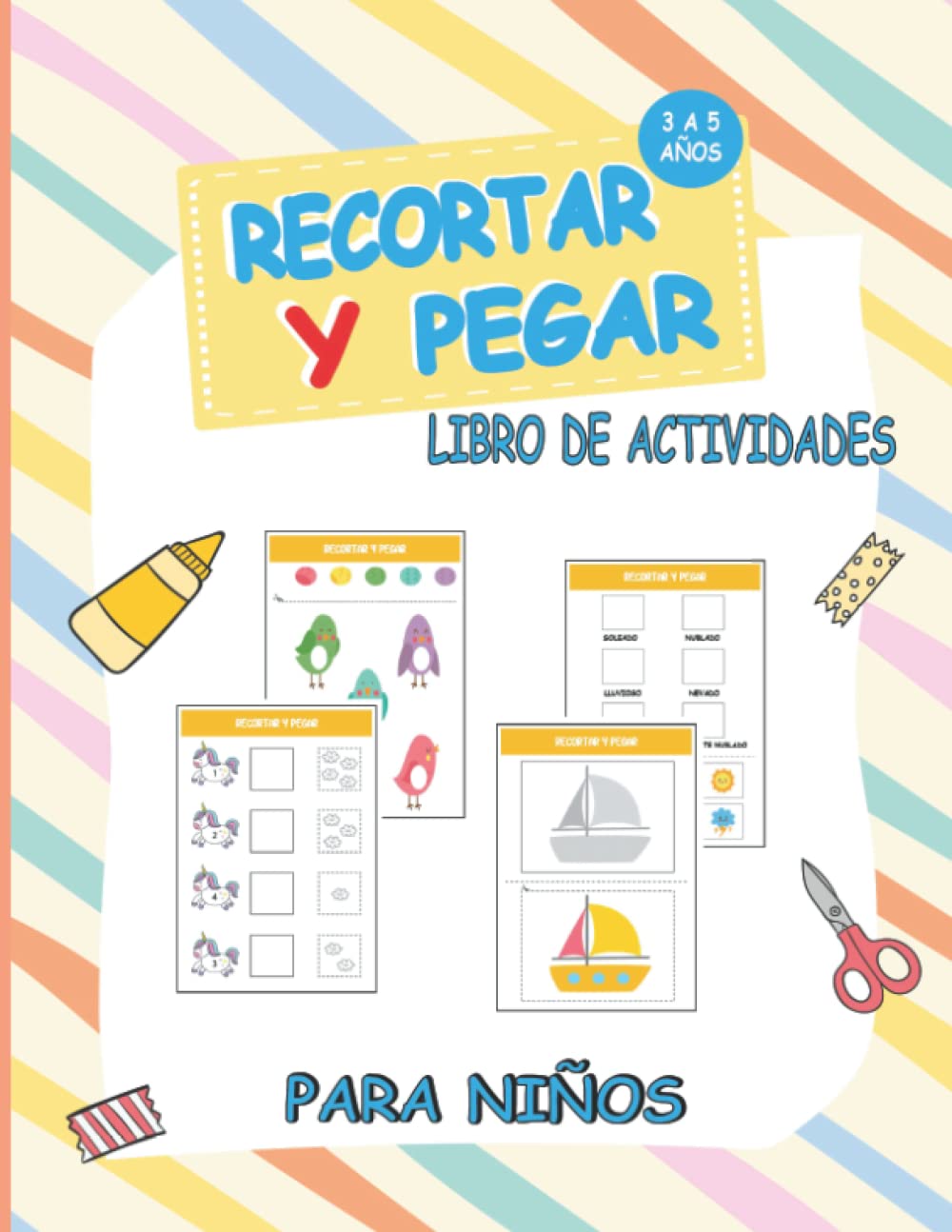 Buy Recortar Y Pegar Libro De Actividades Para niños De 3 a 5 años ...