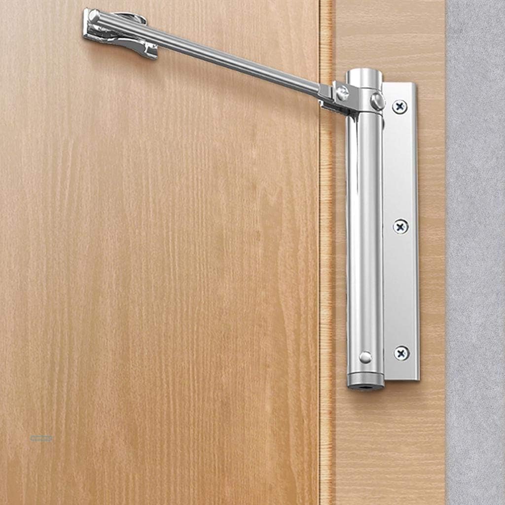 Spring Door Closer, Adjustable Automatic Door Closer for Residential/Commercial use, Surface Mounted Door Closer with Allen Key and Screws, Soft Closing Door.