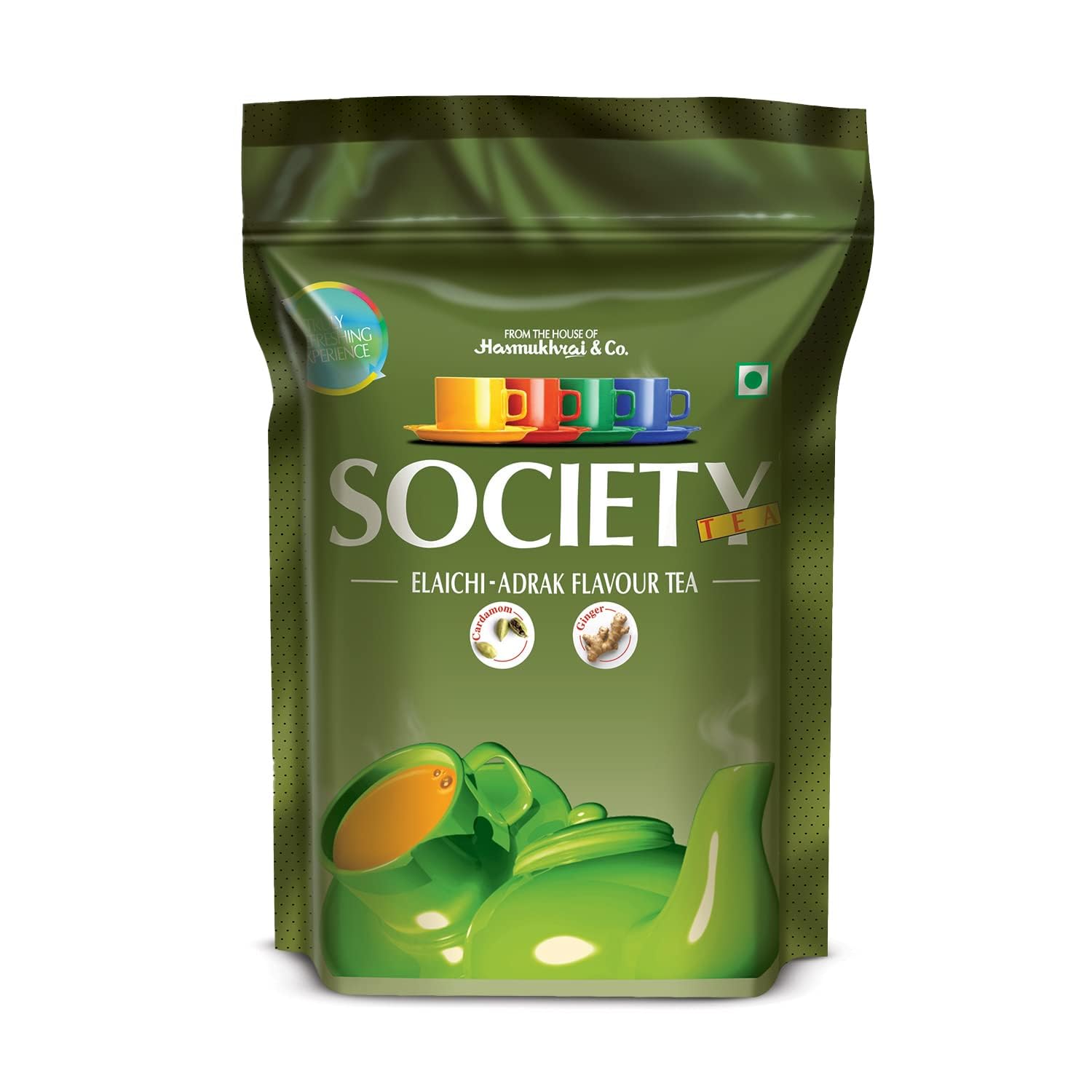 Society Elaichi Adrak Chai | 250 g Pouch | Pack of 1 | Society Tea | Ginger & Cardamom | Refreshing & Tasteful | All Natural Ingredients | No preservatives