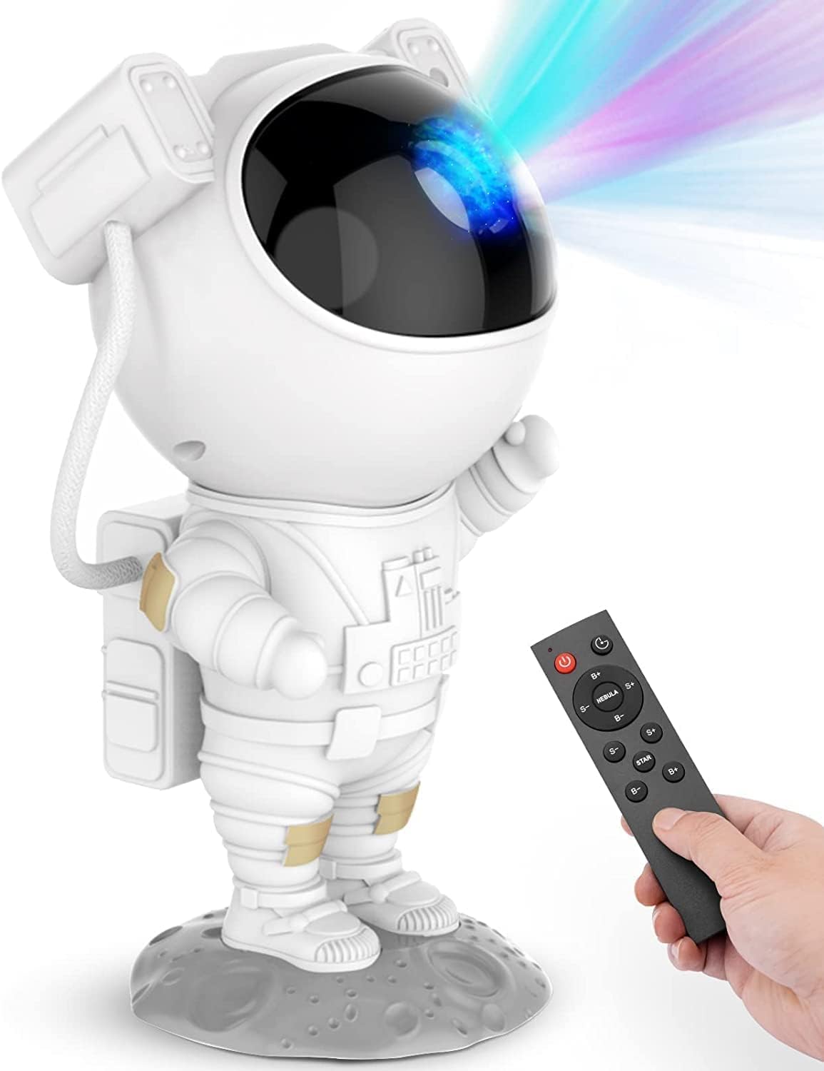 HB PLUS Star Galaxy Night Light - Astronaut Starry Nebula Ceiling LED Projector Lamp with Timer and Remote Control - for Kids and Adults for Bedroom, Birthdays, and More (Astronaut Lamp)