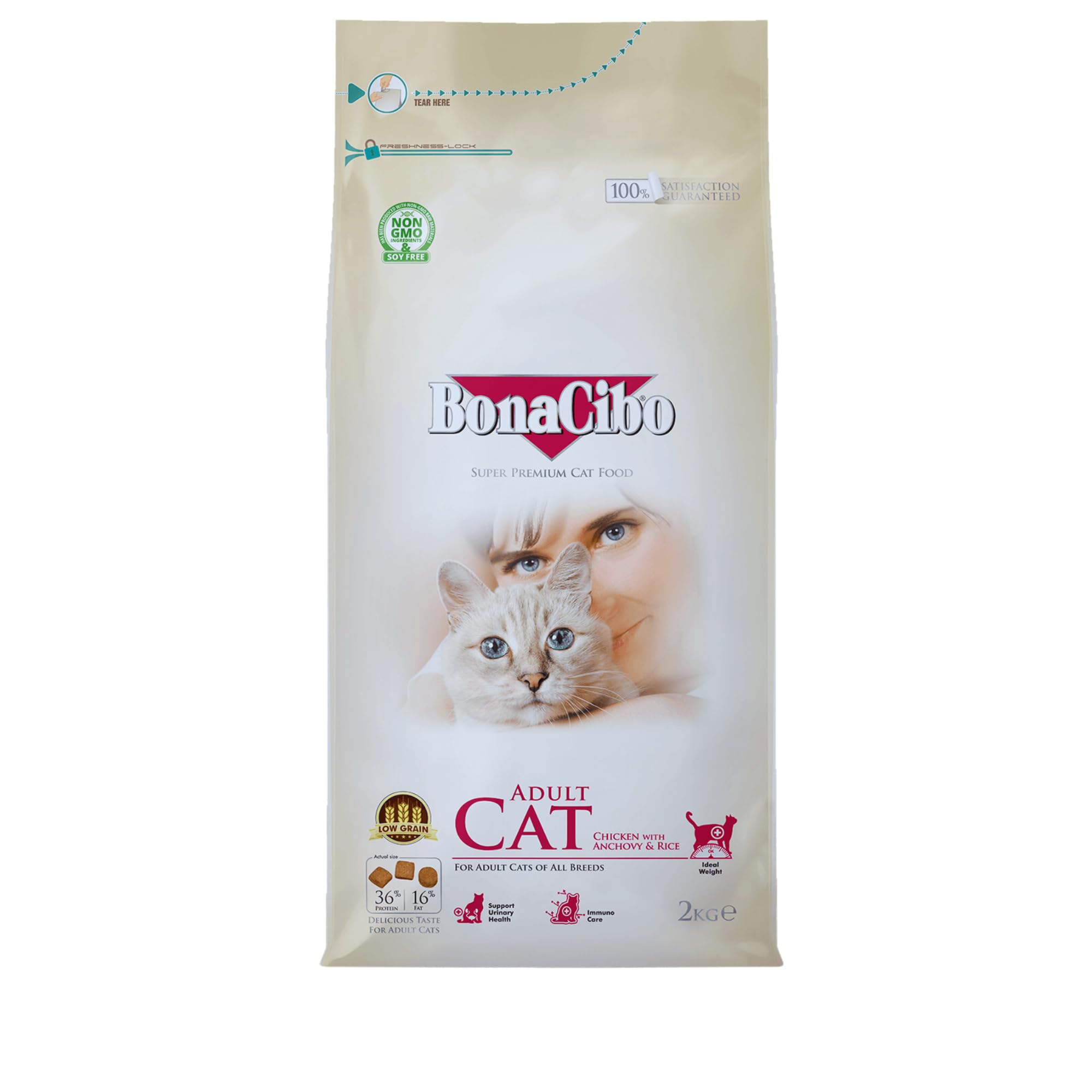 BONACIBO Adult CAT Chicken with Anchovy & Rice 2 KG