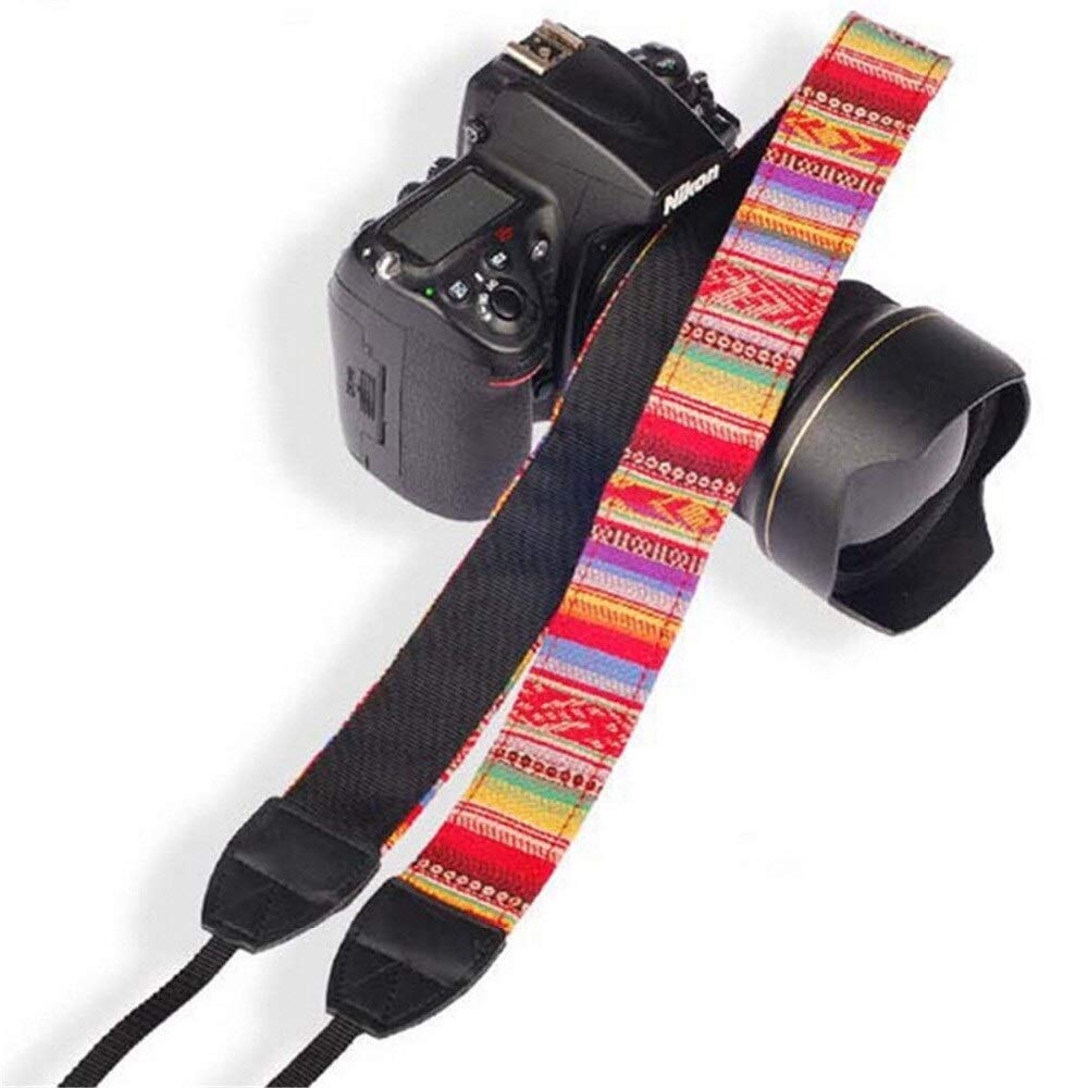 RKPM HOMES Camera Shoulder Neck Strap Vintage DSLR Camera Belt for Nikon Canon Sony Pentax Cameras Classic Red