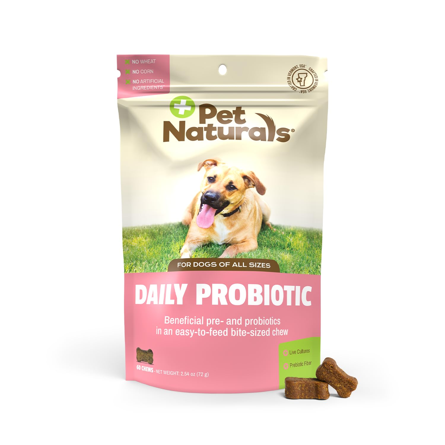 Pet Naturals of Vermont 60 Daily Probiotic Chew for Dogs