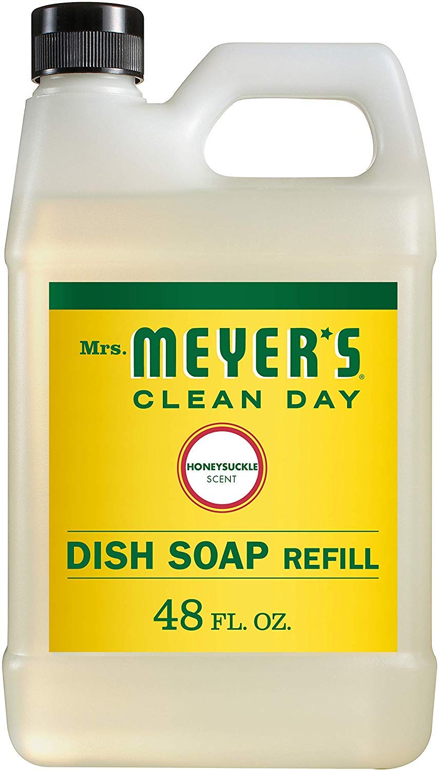 Mrs. Meyer's Liquid Dish Soap Refill, Biodegradable Formula, Honeysuckle, 48 fl. oz