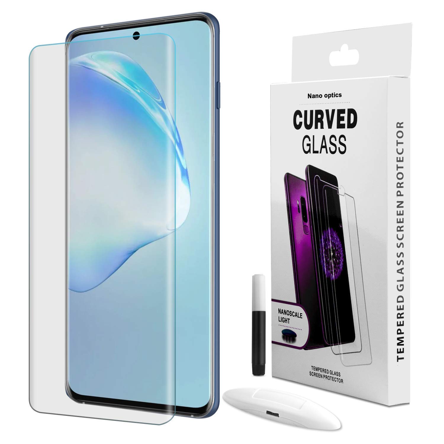 KAKASA ULTIMATE TRUST® Screen Protector Tempered Glass, Olesit [Liquid Dispersion Tech] Tempered Glass Screen Protector with UV Light for Samsung Galaxy S21 5G (Support with ULTRASONIC Fingerprint)