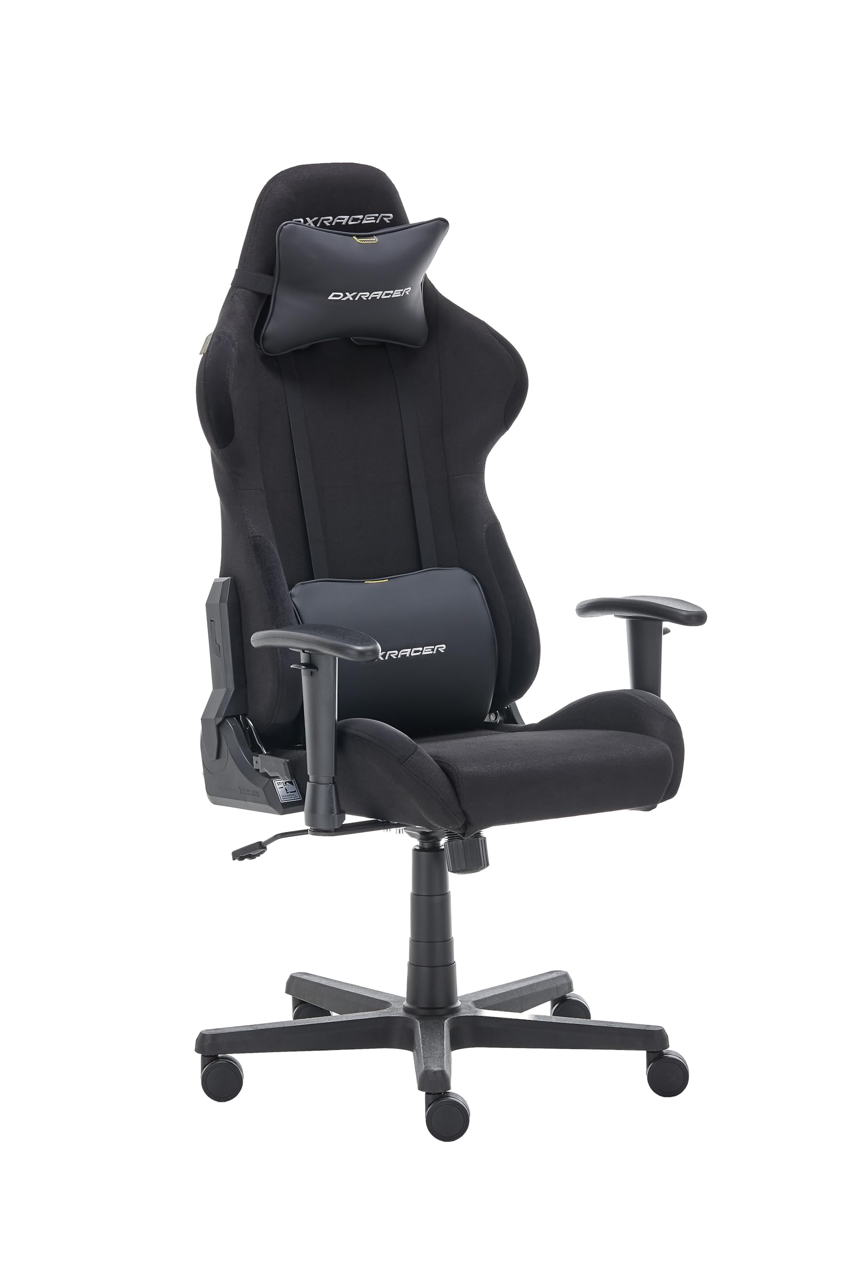 Robas LundGamingchair, Fire-resistant fabric cover, Black, W/H/D: Approx. 65/121-130/65 cm