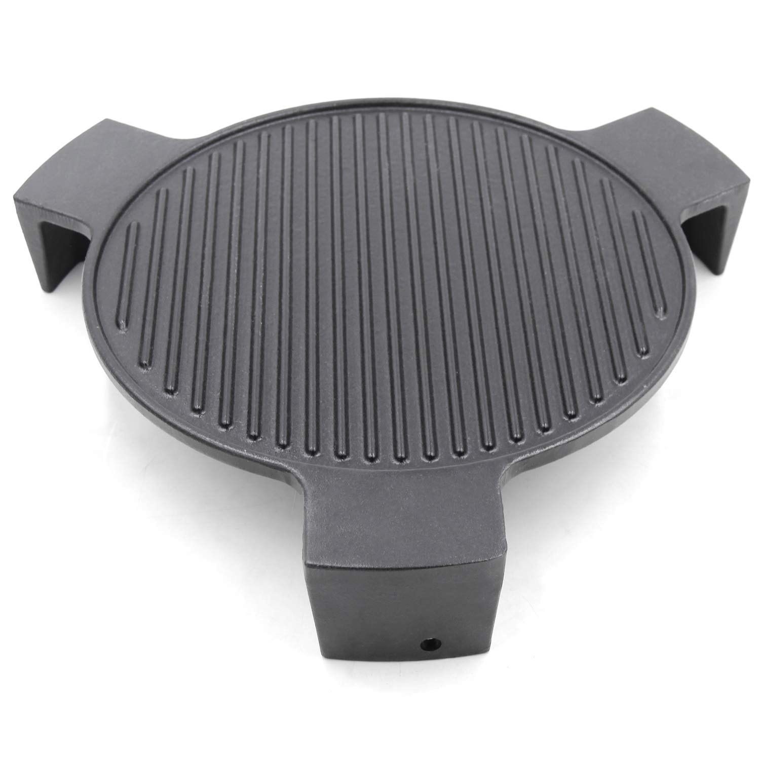 Hongso Cast Iron Plate Setter for Medium Big Green Egg Accessories and Other 15 Inches Diameter Cooking Grills, Kamado Grill, 15.5" Smokin' Stone, Pizza Stone, Heat Deflector with 3 Legs, CBCR-15