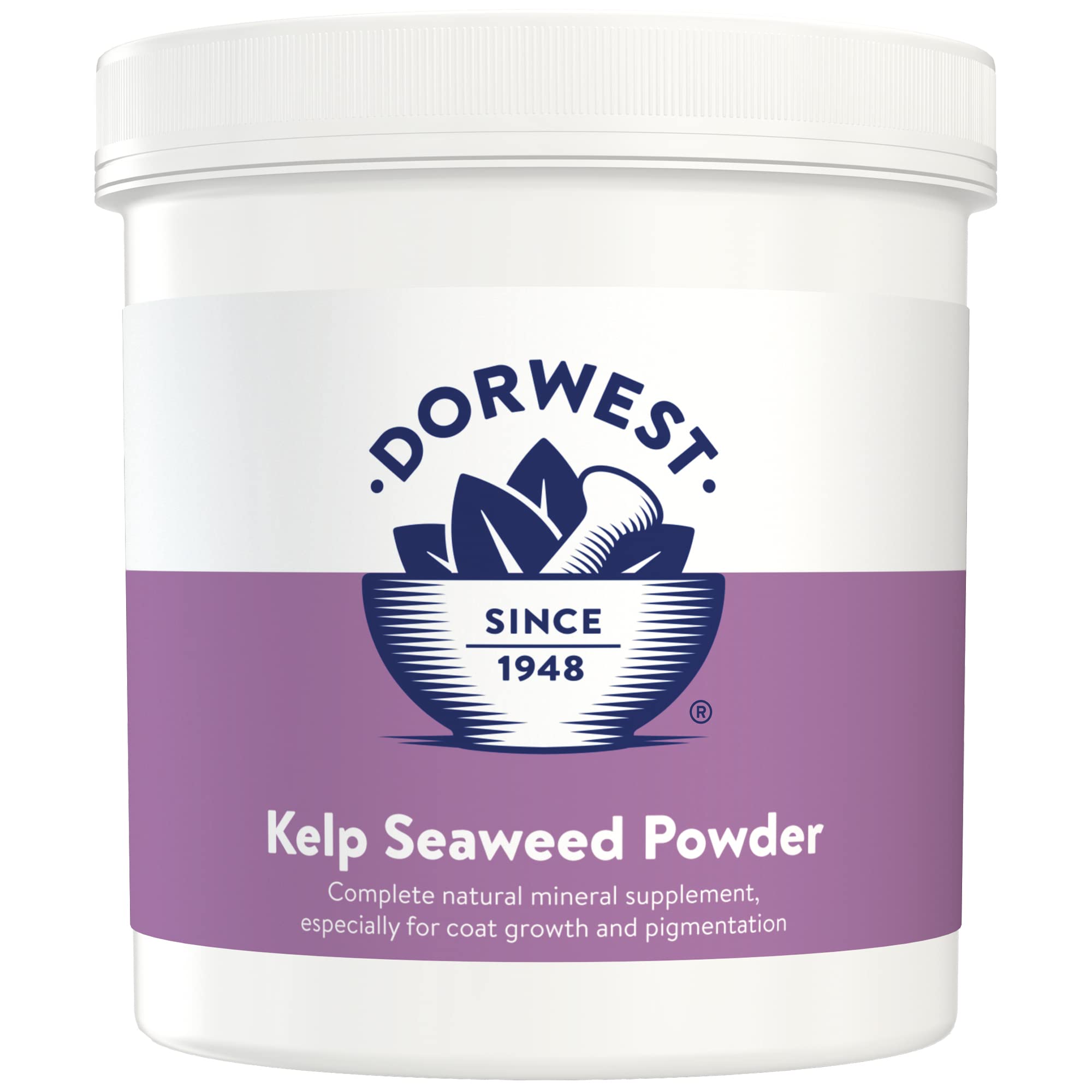 DORWEST HERBS Kelp Seaweed Powder 500g, Natural Powder for Dogs and Cats – Natural Mineral Supplement for Coat Growth and Pigmentation, Brown, (14DOR044), 500 g (Pack of 1)