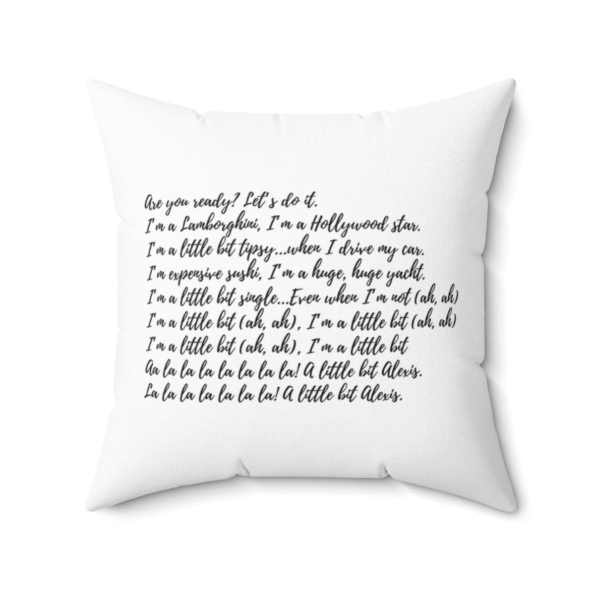 CRAFT MANIACS Printed SCHITT'S Creek LITLTE BIT Alexis Poem 16 * 16 Pillow with Cover | UBER Cool Merch for SCHITT'S Creek Lovers