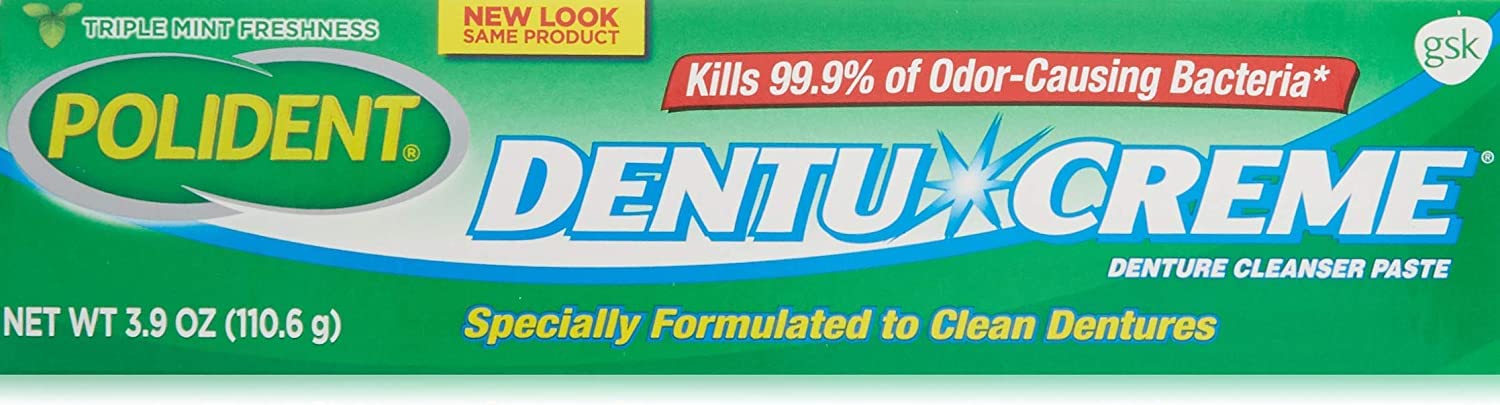 PolidentDentu Creme Denture Cleansing Toothpaste - 3.9 Oz (pack of 1)