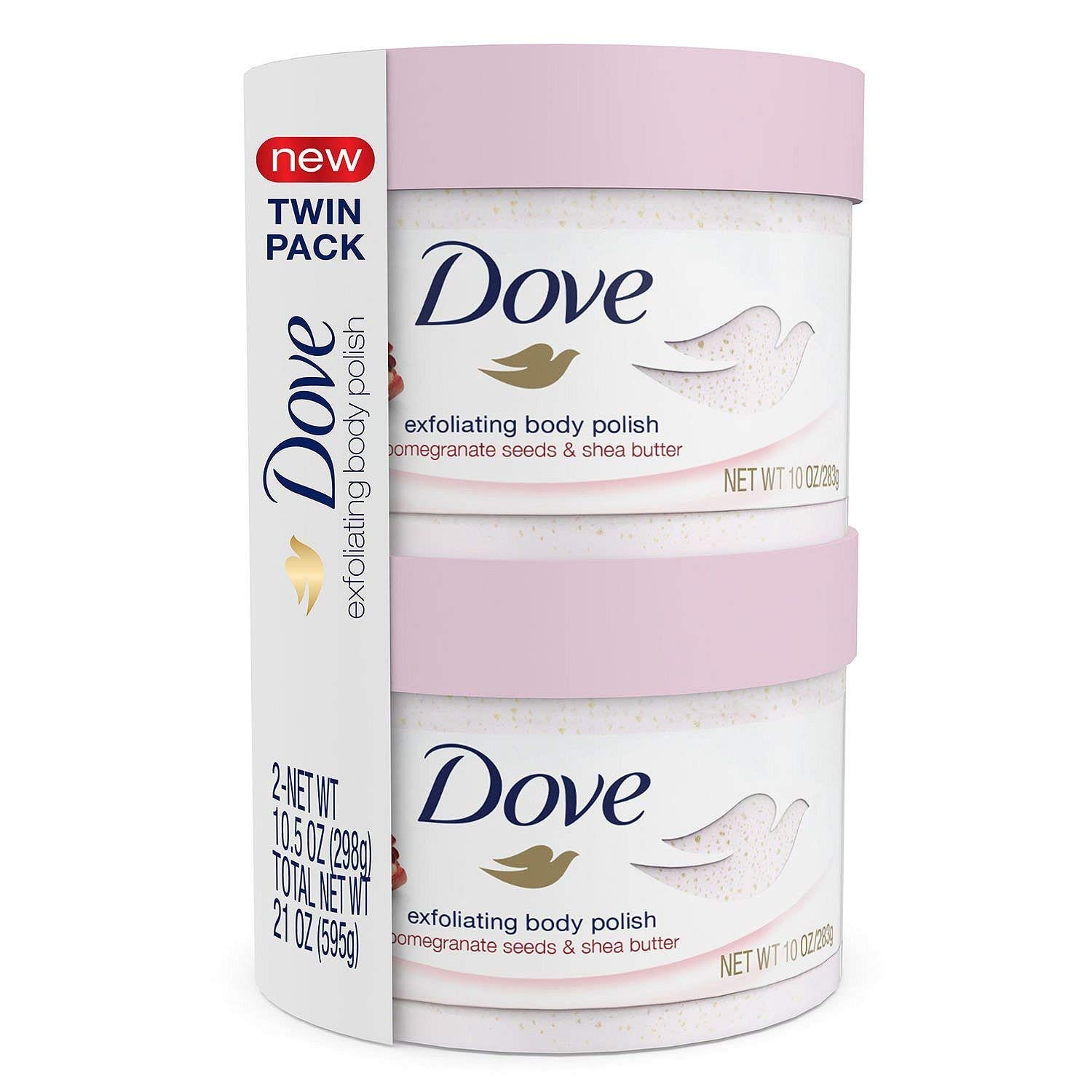 DoveExfoliating Body Polish, Pomegranate and Shea Butter, 10.5 oz (Pack of 2)