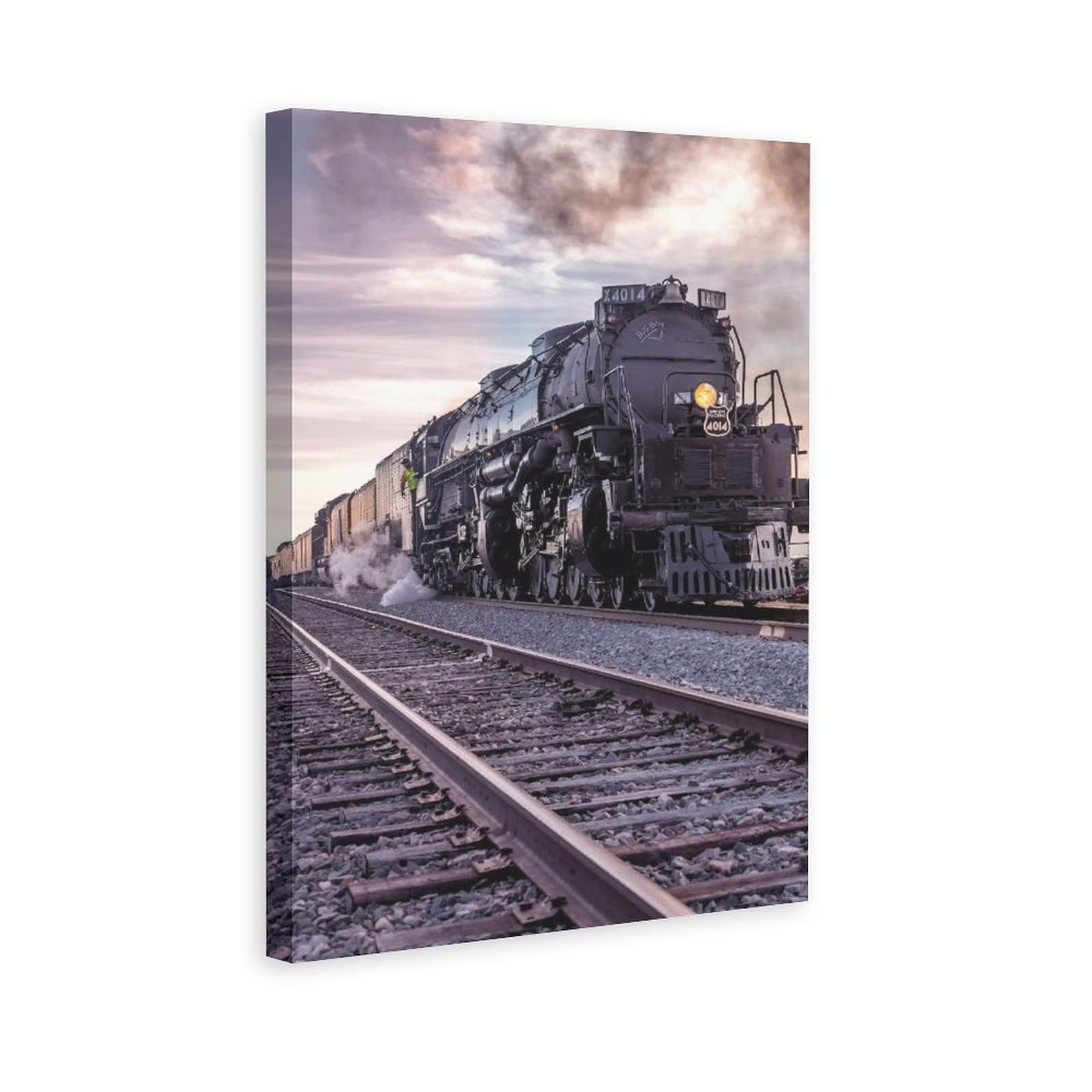 SABUNU Union Pacific 4014 Big Boy Locomotive Old Train Canvas Poster Wall Art Decor Print Picture Paintings for Living Room Bedroom Decoration 24x36inchs(60x90cm)