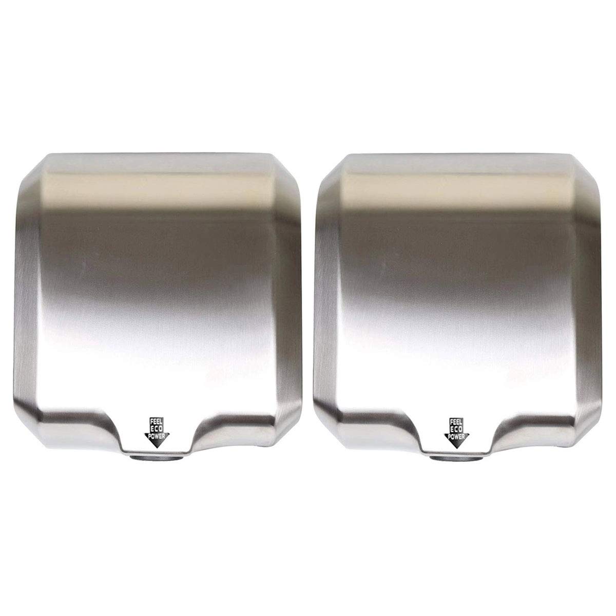 Goetland Stainless Steel Commercial Hand Dryer 1800w Automatic High Speed Heavy Duty Dull Polished Pack of 2