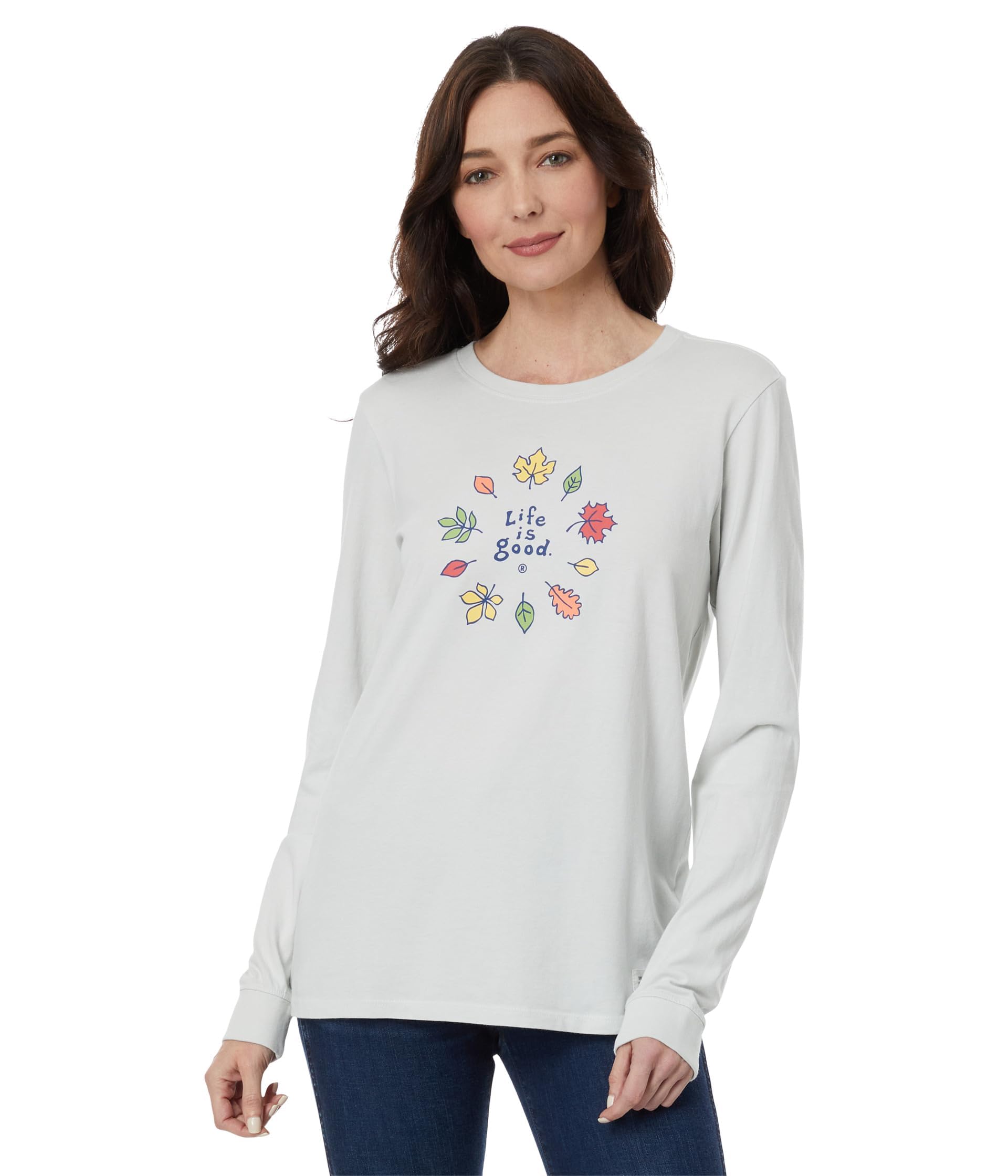 Life is Good Fall Leaves Long Sleeve Crusher™ Tee