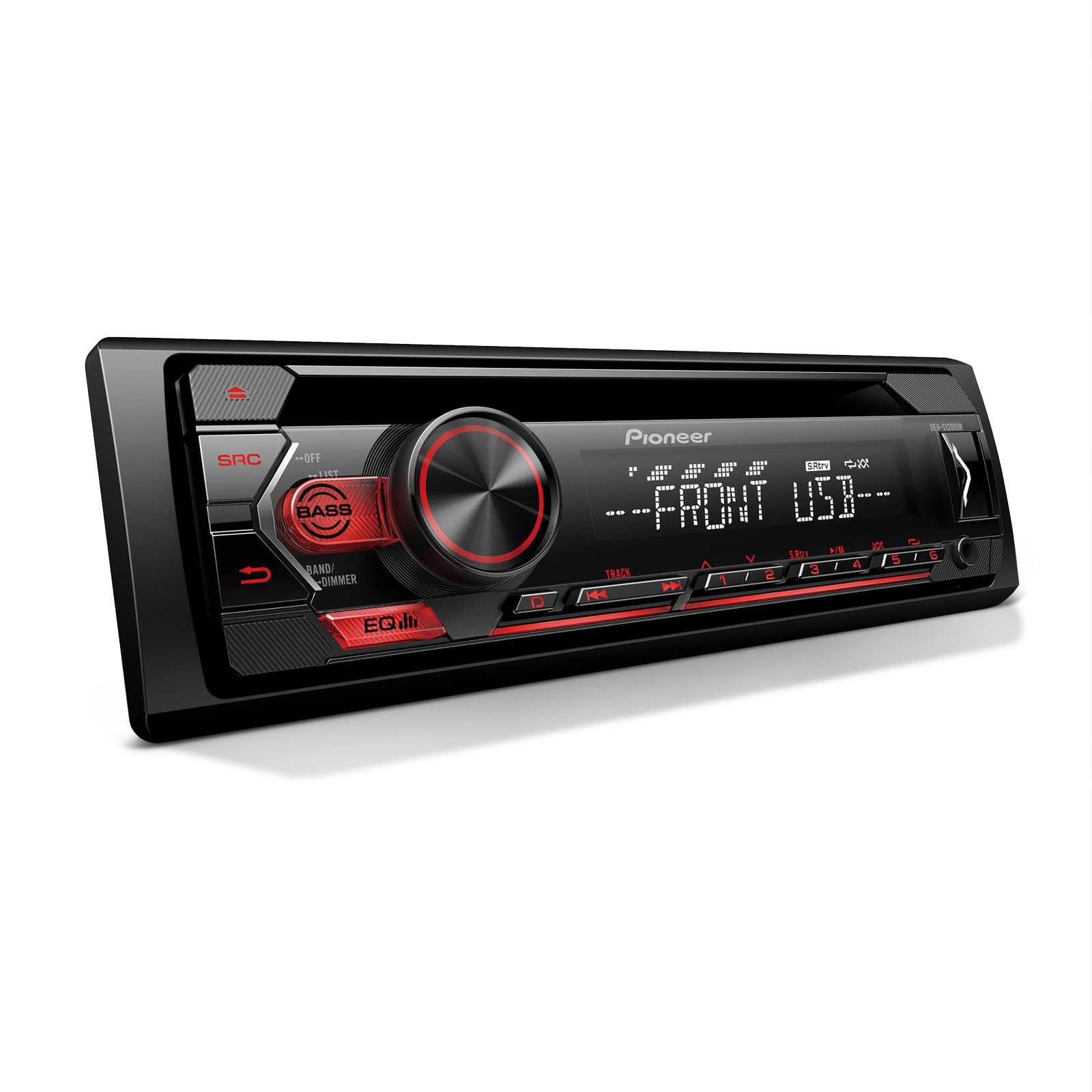 Pioneer DEH-S1200UB Single Din CD Receiver with USB/AUX Inputs, Android Compatibility Only, In-Dash Device Charging, 2-Channel Preamp Output