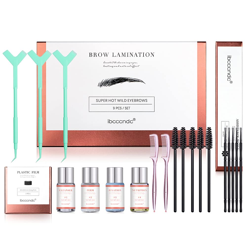 ibcccndc Lash Lift Kit & Eyebrow Lamination Kit Keratin DIY Instant Fuller Eyelash & Brow Lifting Kit Eyebrow Perm - Ideal for Salon & Home, Long Lasting Formula Lasts 8 Weeks