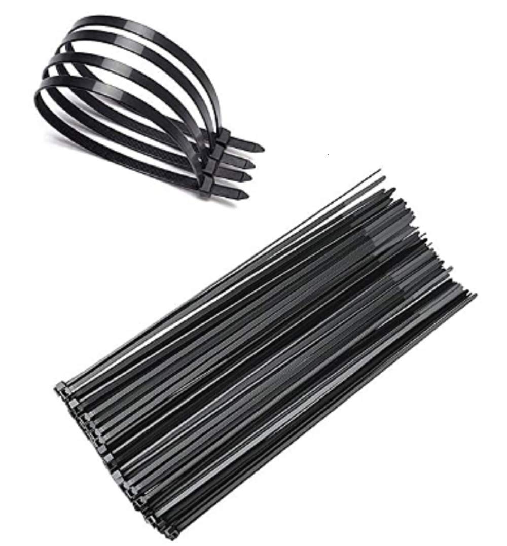 Cable Zip Ties, 500 Packs Self-Locking 3 x 200mm Width 2.5mm Nylon Cable Ties, Perfect for Home, Office, Garage and Workshop (Black)