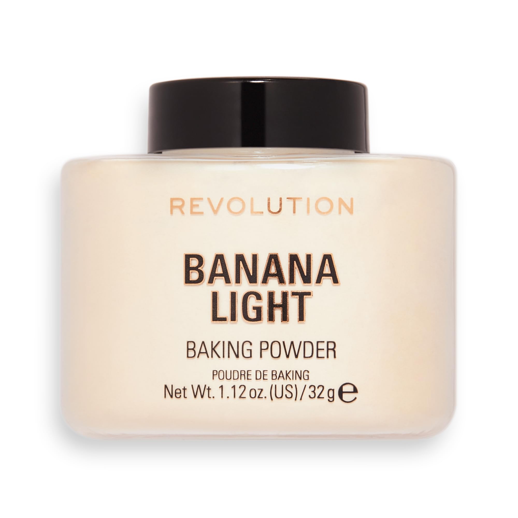 Revolution Beauty LondonMakeup Loose Baking Powder, Make Up Setting Powder, Provides Long-lasting Coverage, Reduces Shine, For Light Skin Tones, Banana Light, 32g