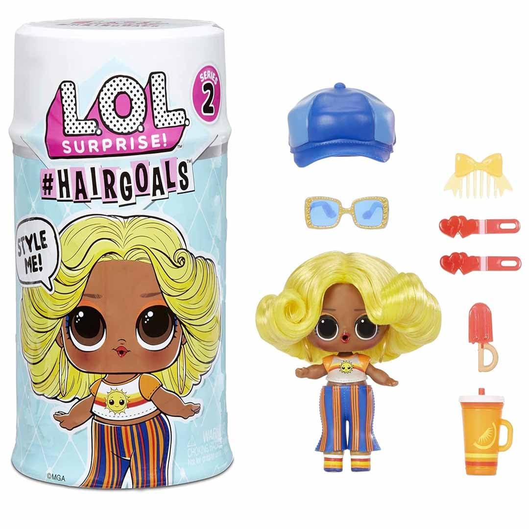 L*O*L. Surprise! Hair'goals Series 2 - 15 Surprises, Color Change Doll with Brushable Hair, Salon Chair, Accessories - Collectible Small Dolls for Girls 4-14