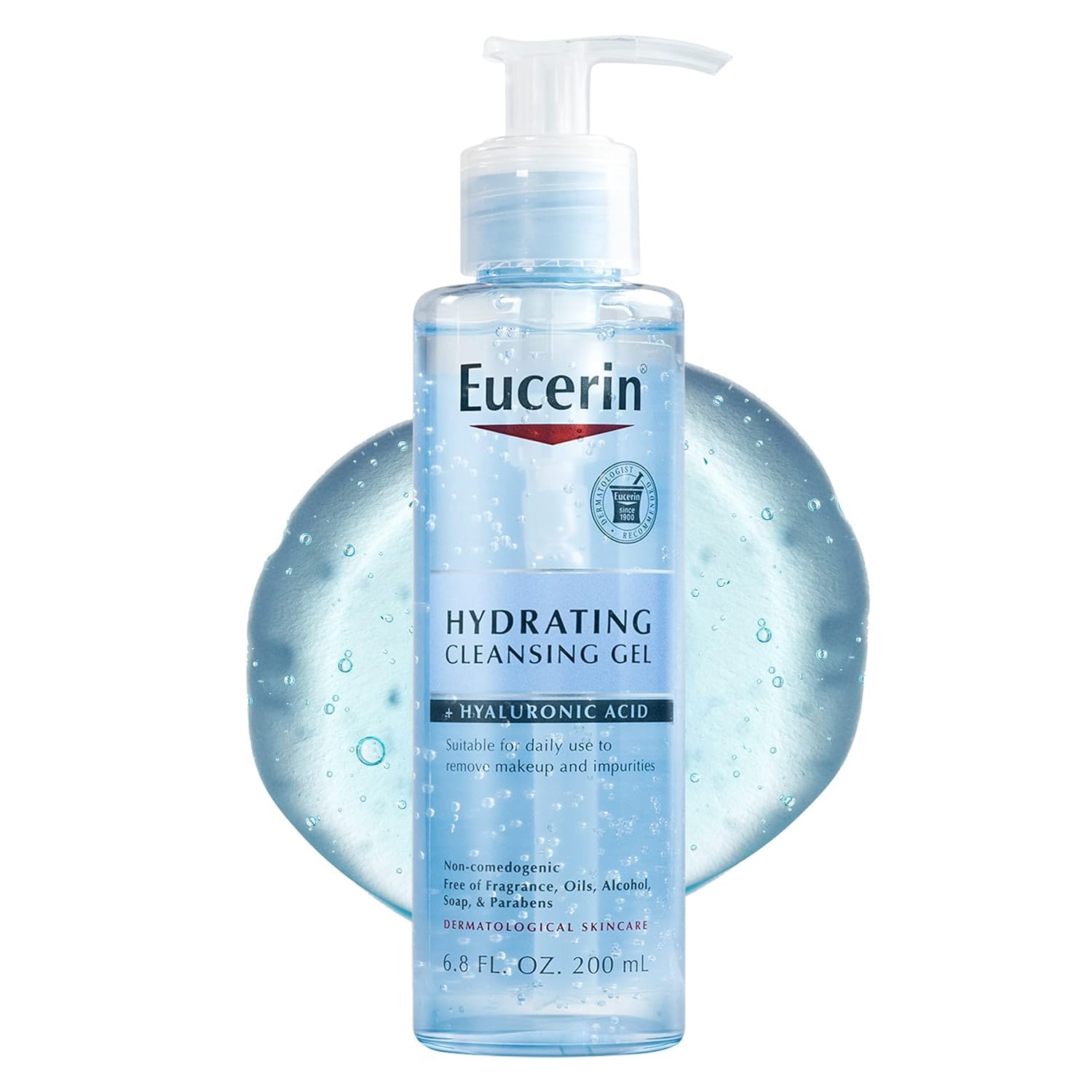 Eucerin, Hydrating Cleansing Gel + Hyaluronic Acid, 6.8 fl oz (200 ml)