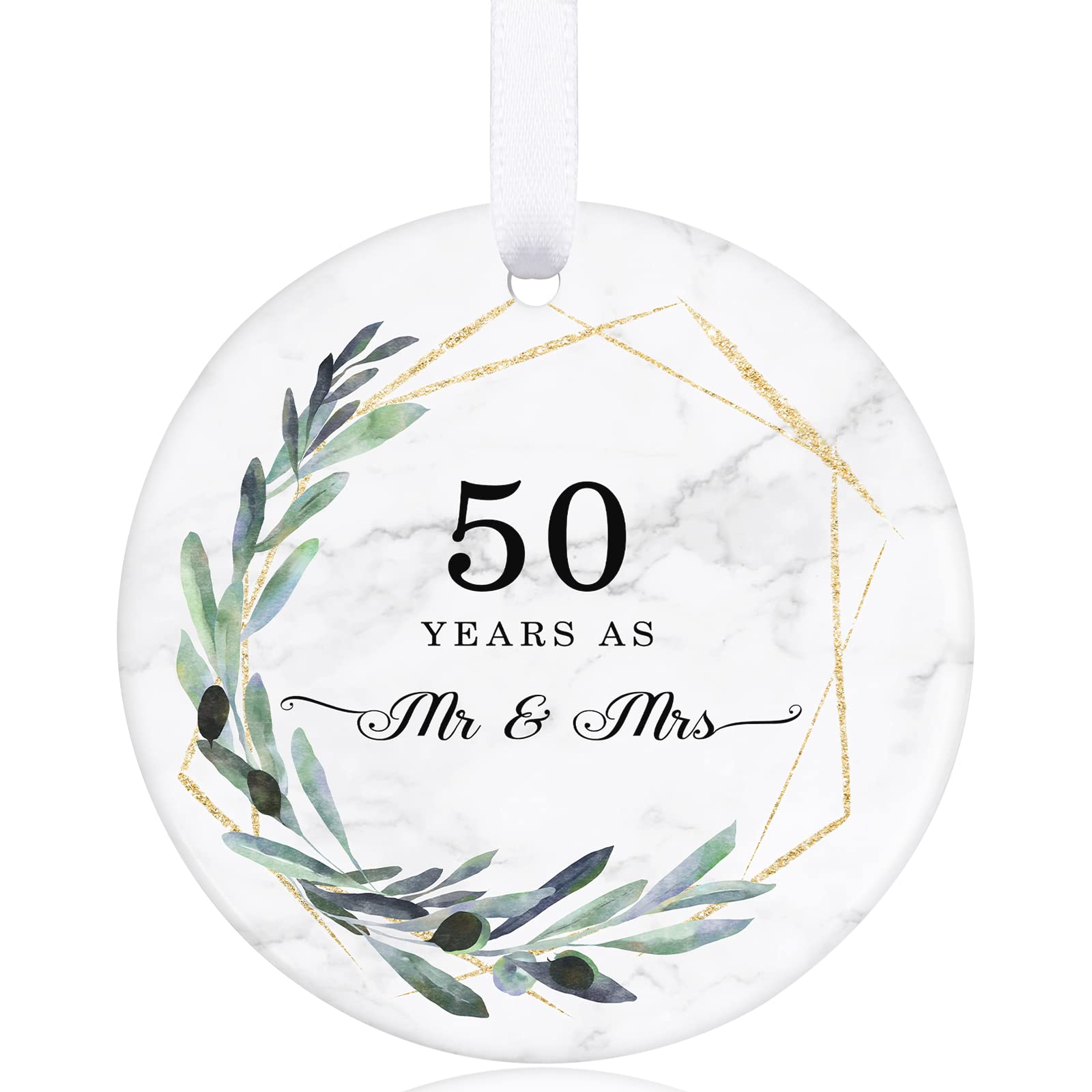 50th Years As Mr & Mrs Anniversary Ornament, Jocidea Gifts for 50th Wedding Anniversary 50th Wedding Anniversary Christmas Ornaments Christmas Tree Ornaments - 50th Anniversary Wedding Gifts