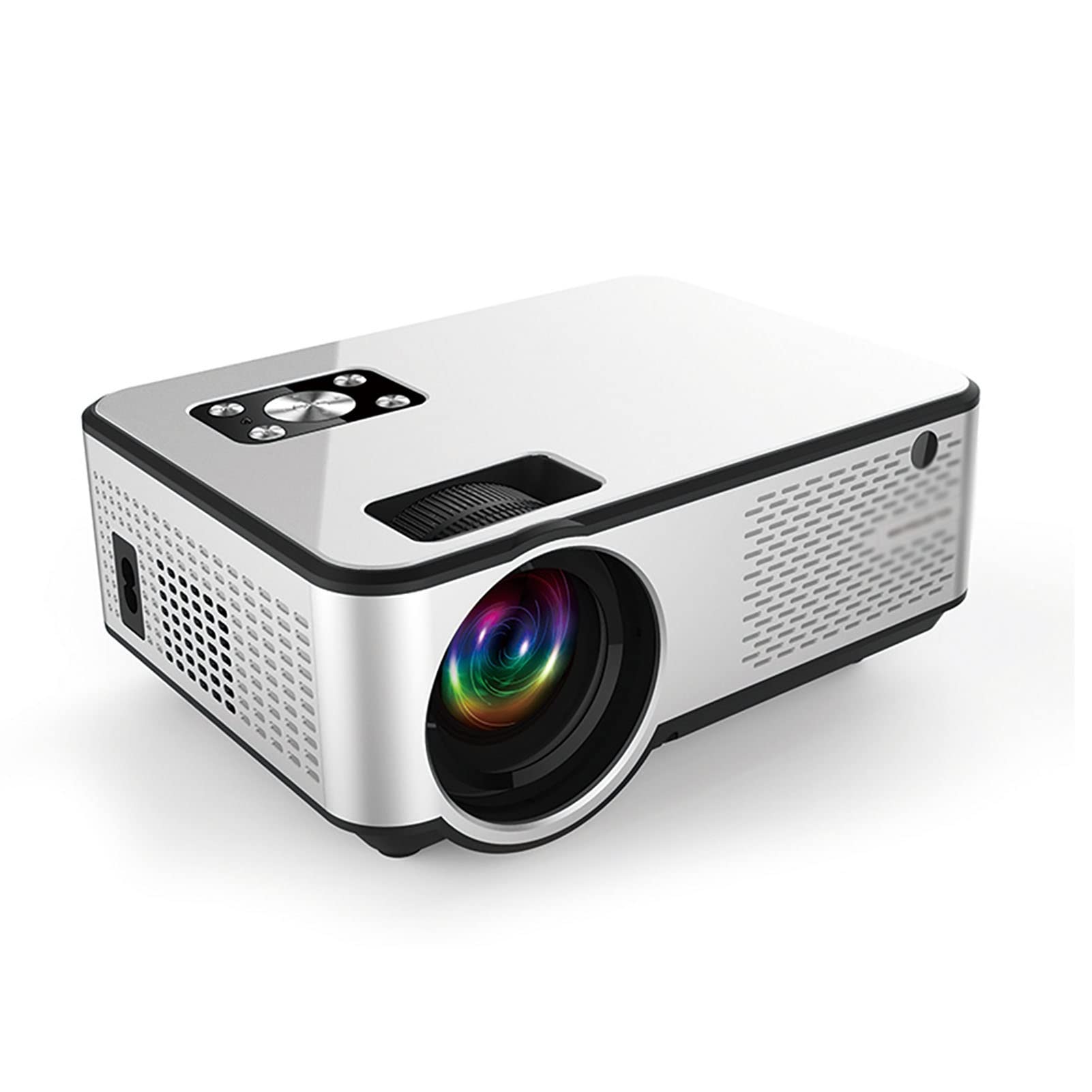 Projector, Video Projector Outdoor Movie Projector, LED Portable Home Theater Projector 1080P, Compatible With PS4, PC Via HDMI, VGA, TF, AV And USB (Color : Gray, Size : Projector)