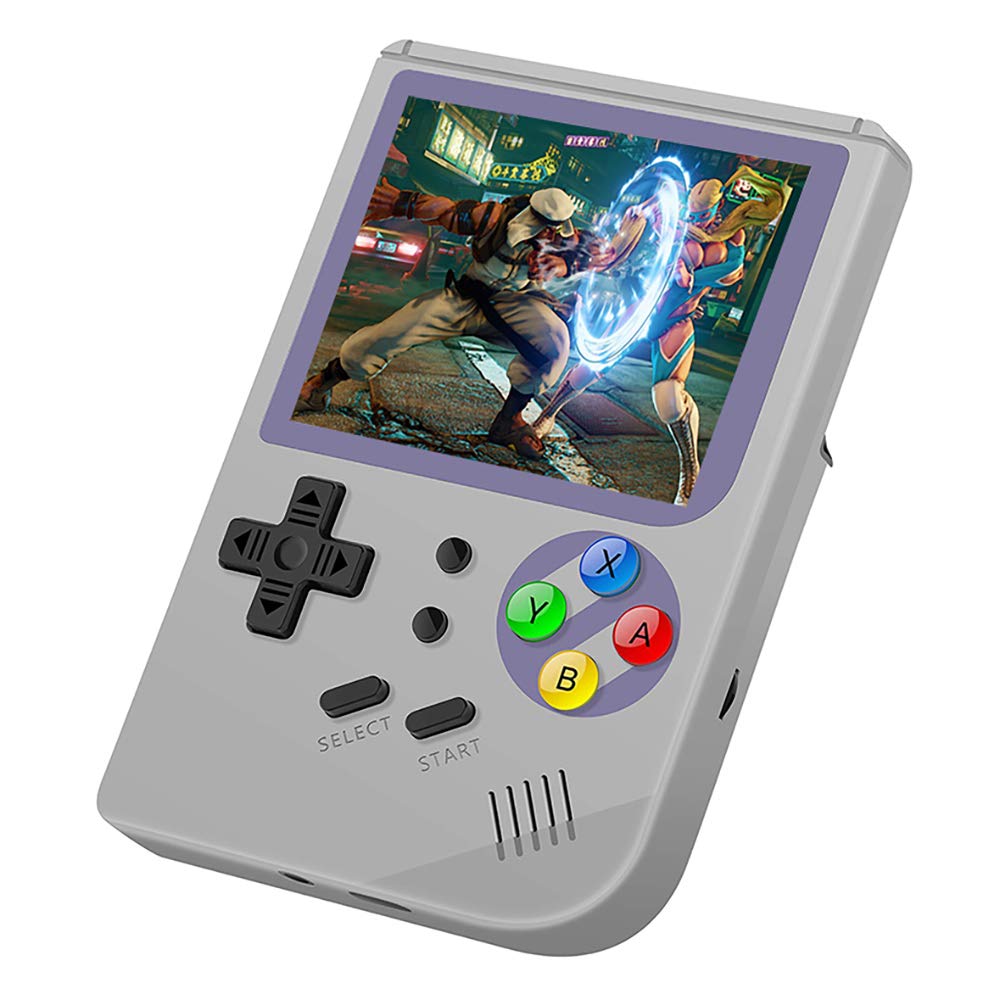 DREAMHAXRG300 Portable Game Console with Open Source System Preload 10000 Games, Handheld Video Games Player with 16G + 32G TF Card 3 Inch IPS Screen, Arcade Retro Games Gifts (Gray)