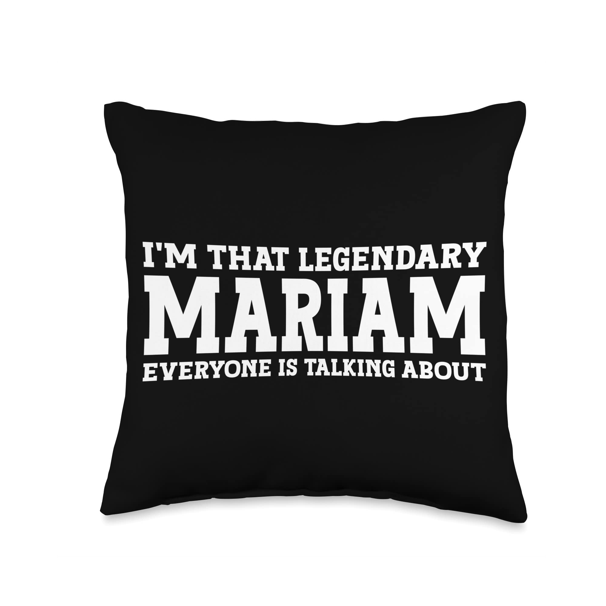 Mariam Gifts Tee Women Girl Name Birthday GiftsMariam Gifts Tee Women Girl Name Birthday Gifts Personal Name Women Girl Funny Mariam Throw Pillow, 16x16, Multicolor