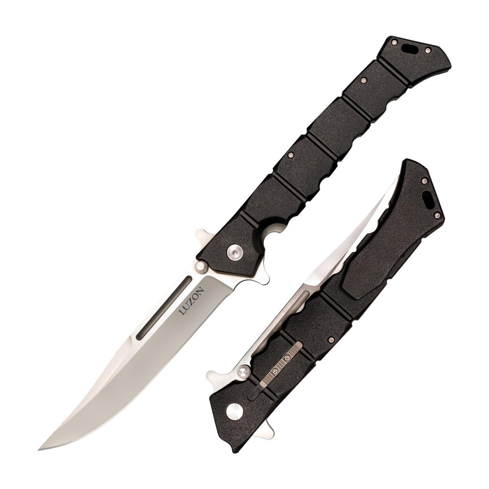 Cold SteelLarge Luzon 6" 8Cr13MoV Razor-Sharp Clip Point Blade 7.5" GFN Handle Tactical EDC Folding Knife w/Leaf-Spring Lock