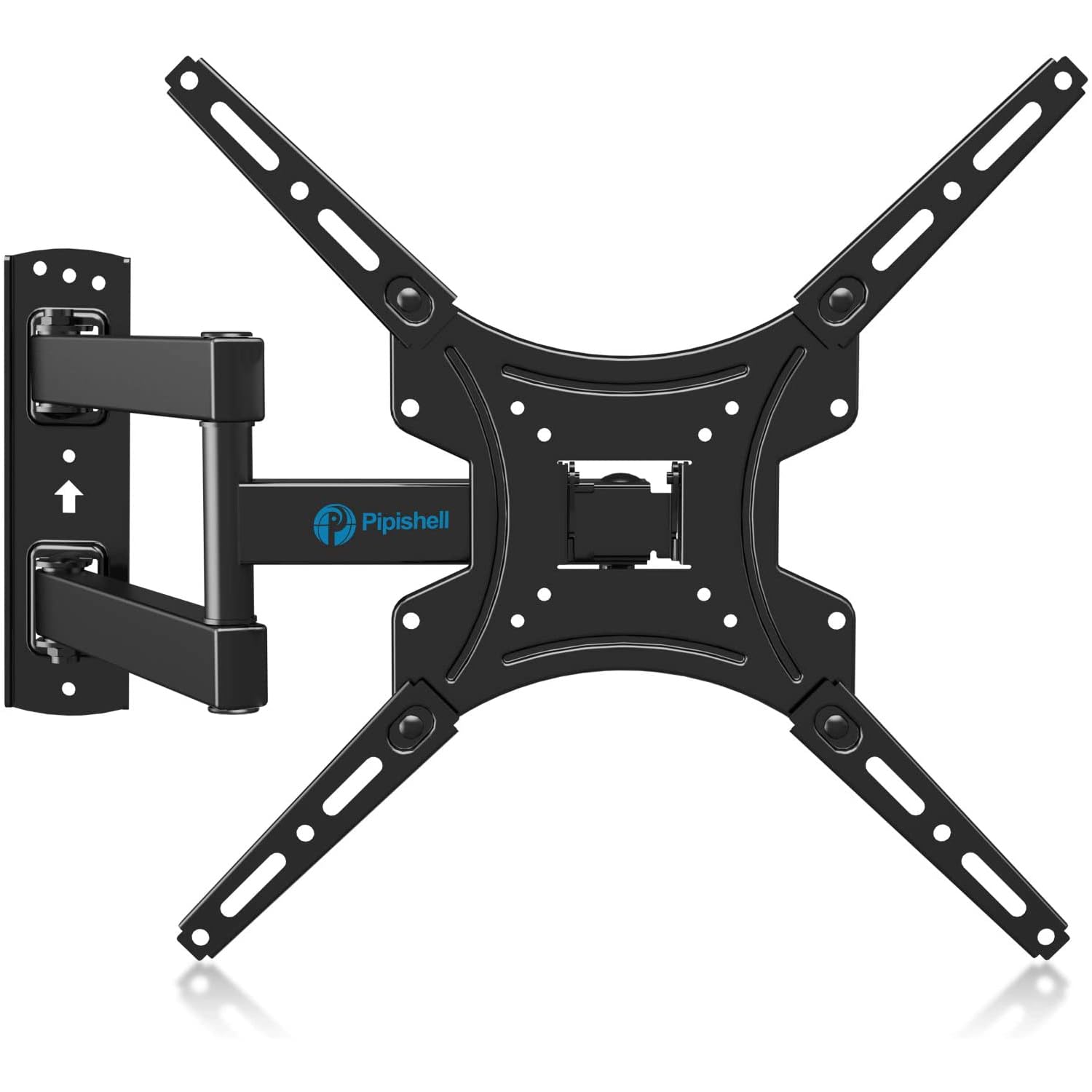 Full Motion TV Wall Mount Bracket Articulating Arms Swivels Tilts Extension for Most 26-55 Inch LED LCD Flat Curved Screen TVs, Max VESA 400x400mm up to 66lbs by Pipishell