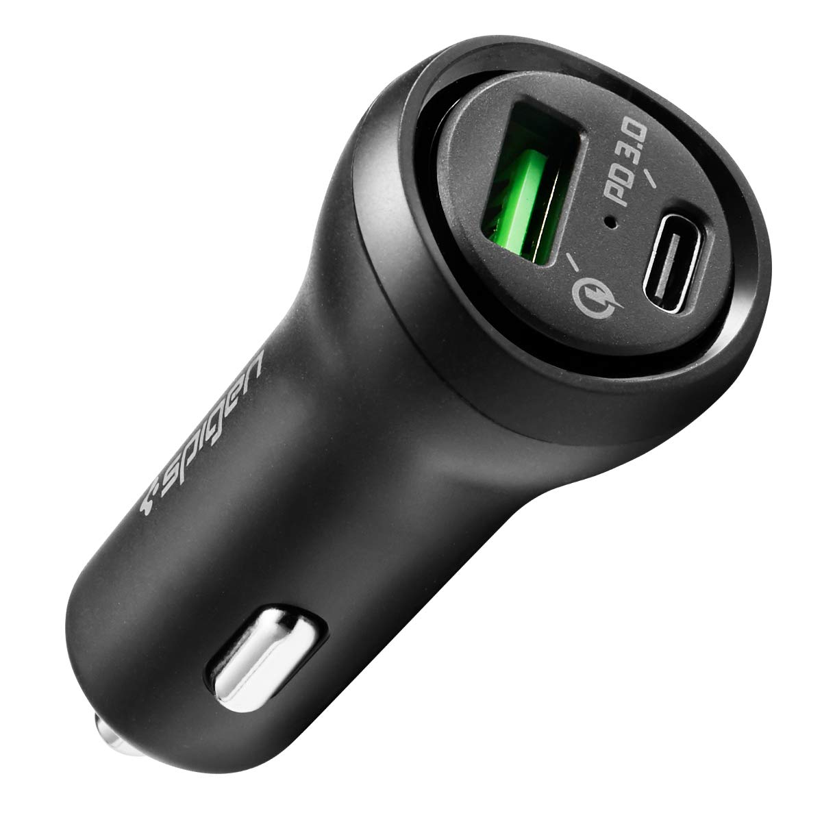 Spigen Essential 45W USB C Car Charger Fast Charging Power Delivery 27W Quick Charge 3.0 18W Compatible with iPhone 14 13 12 Pro Max Mini Plus 11 SE 2020 Galaxy S23 S22 S21 S20 Ultra S10 Note 20