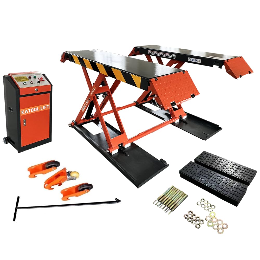 47'' 8000 lbs Mid Rise Scissor Lift X90E-110v Electric Release Auto Lift Car Lift