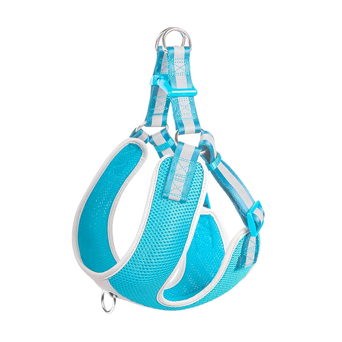 Fida Reflective TQ Adjustable Dog Harness Medium Light Blue