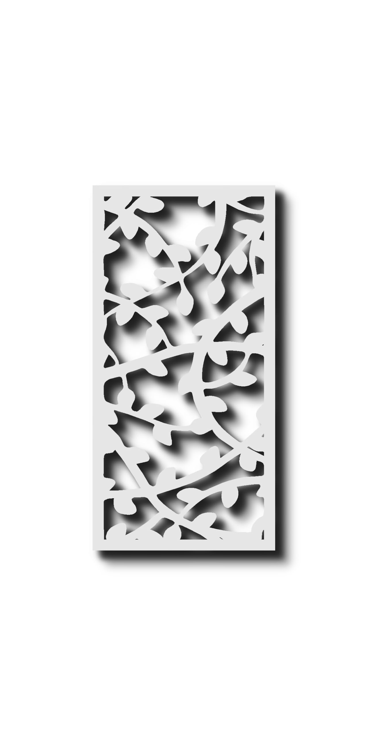 VIMA(Buds) Decorative Wall Art Panel - 48" L x 24" W x 3/8" H, White Color PVC Board Panel with Private Screen Fence Design for Home Renovation & Wall Decor