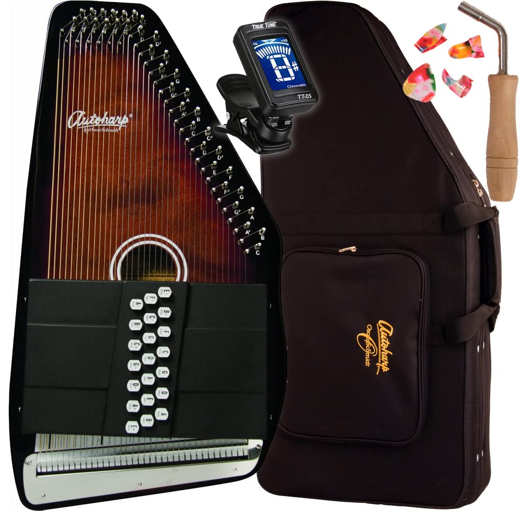 Oscar Schmidt OS21C 21 Chord Classic Autoharp with AC448 Lite-Hard Case