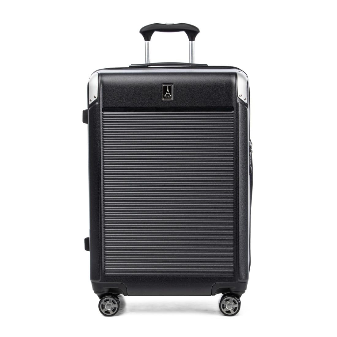 Travelpro Platinum Elite Hardside Expandable Suitcase, 8 Wheel Spinner, TSA Lock, Hard Shell Polycarbonate Suitcase, Shadow Black, Compact Carry on 56x36x23 cm