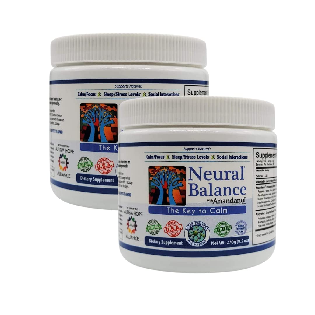 NEURAL BALANCE Anandanol with Proprietary Digestive Enzyme Blend (Powder, 2 Pack)