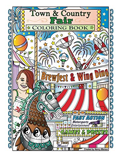 Town & Country Fair Coloring Book Paperback – October 19, 2020