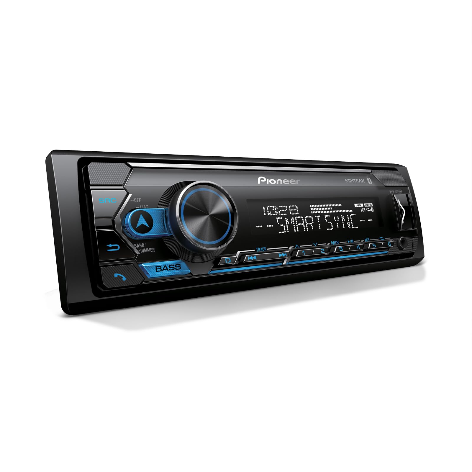 PioneerMVH-S322BT Bluetooth Car Stereo with USB/AUX Inputs, Smartphone Connectivity, Pioneer Smart Snyc, and Hands-Free Calling for Enhanced In-Car Audio Experience