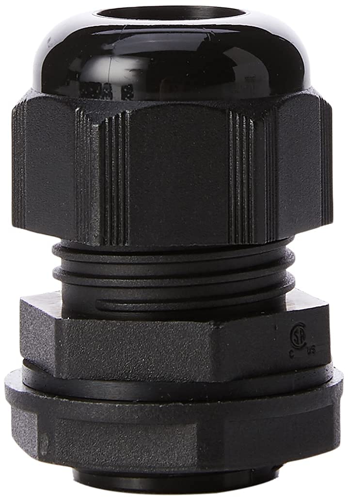 Pack of 10 Black Nylon Cable Glands, suitable for 6-12mm, M20 thread