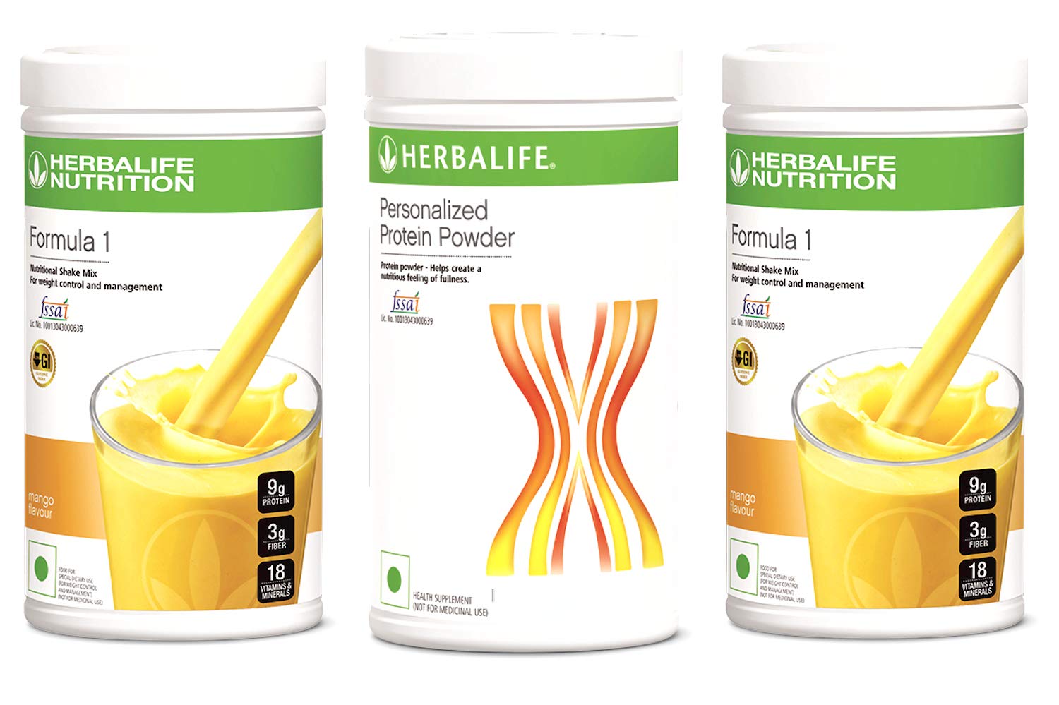 Herbalife Combo F1 Shake Mango - 500Gm (Combo Pack Of 2) With Protein Powder (400gm)