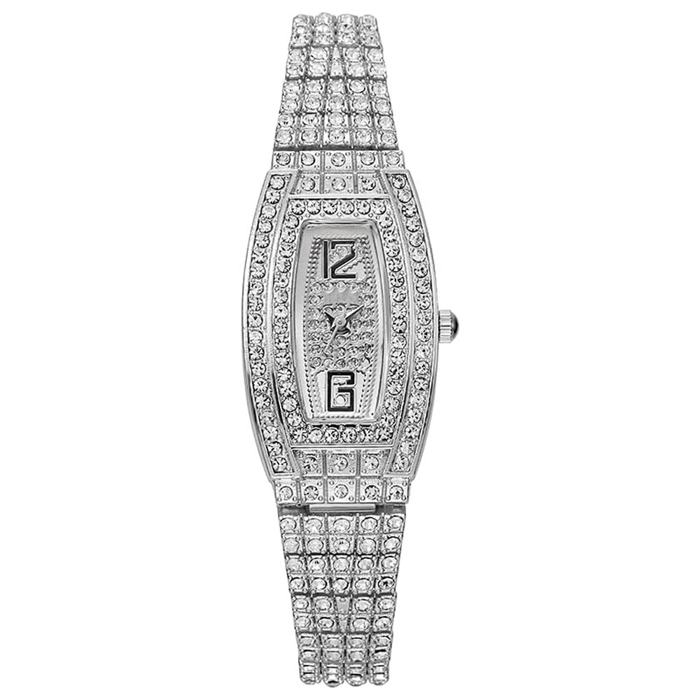 WeicamWomen Girls Simple Square Dial with Crystal Classic Analog Quartz Wrist Watches