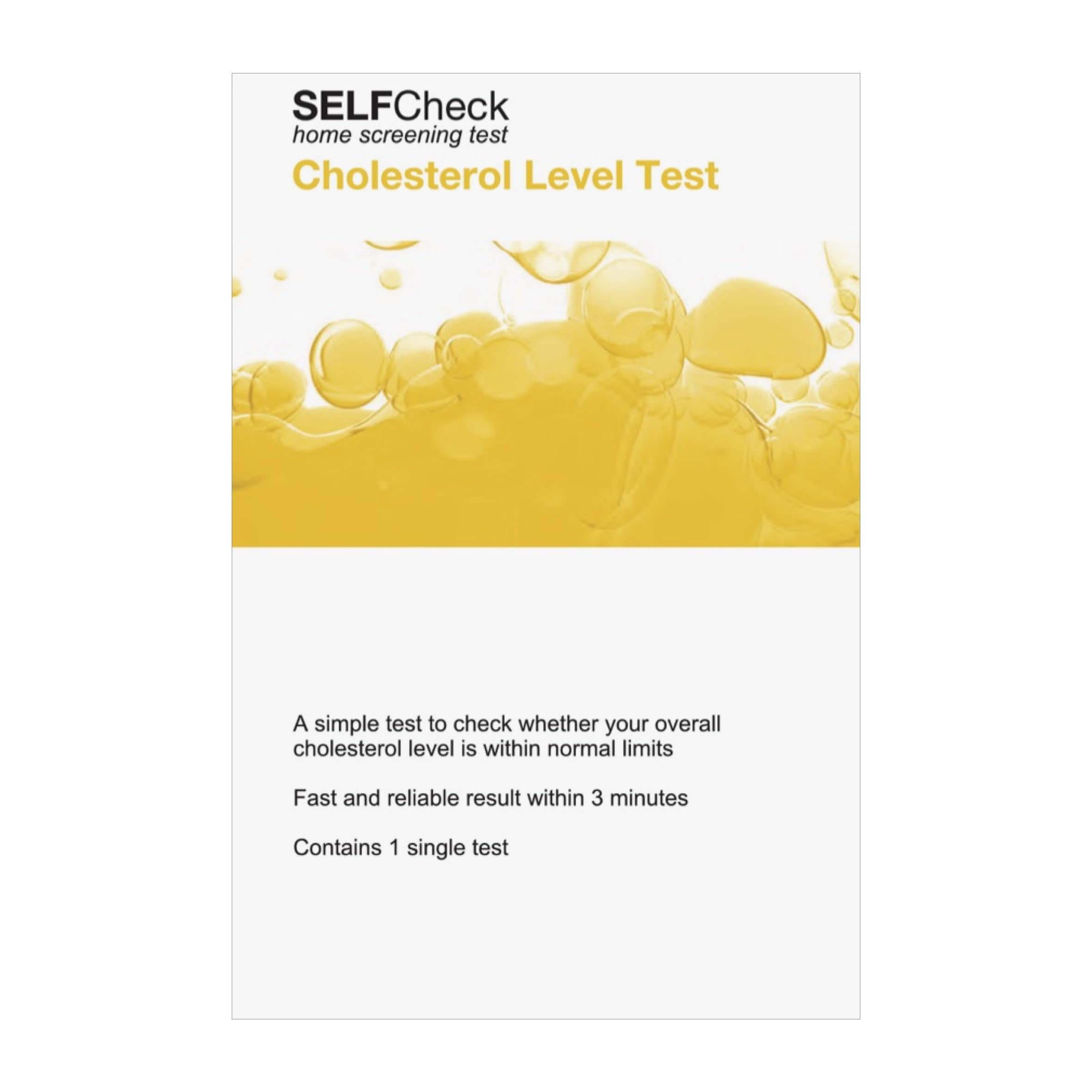 SELFCHECK Cholesterol Level Test