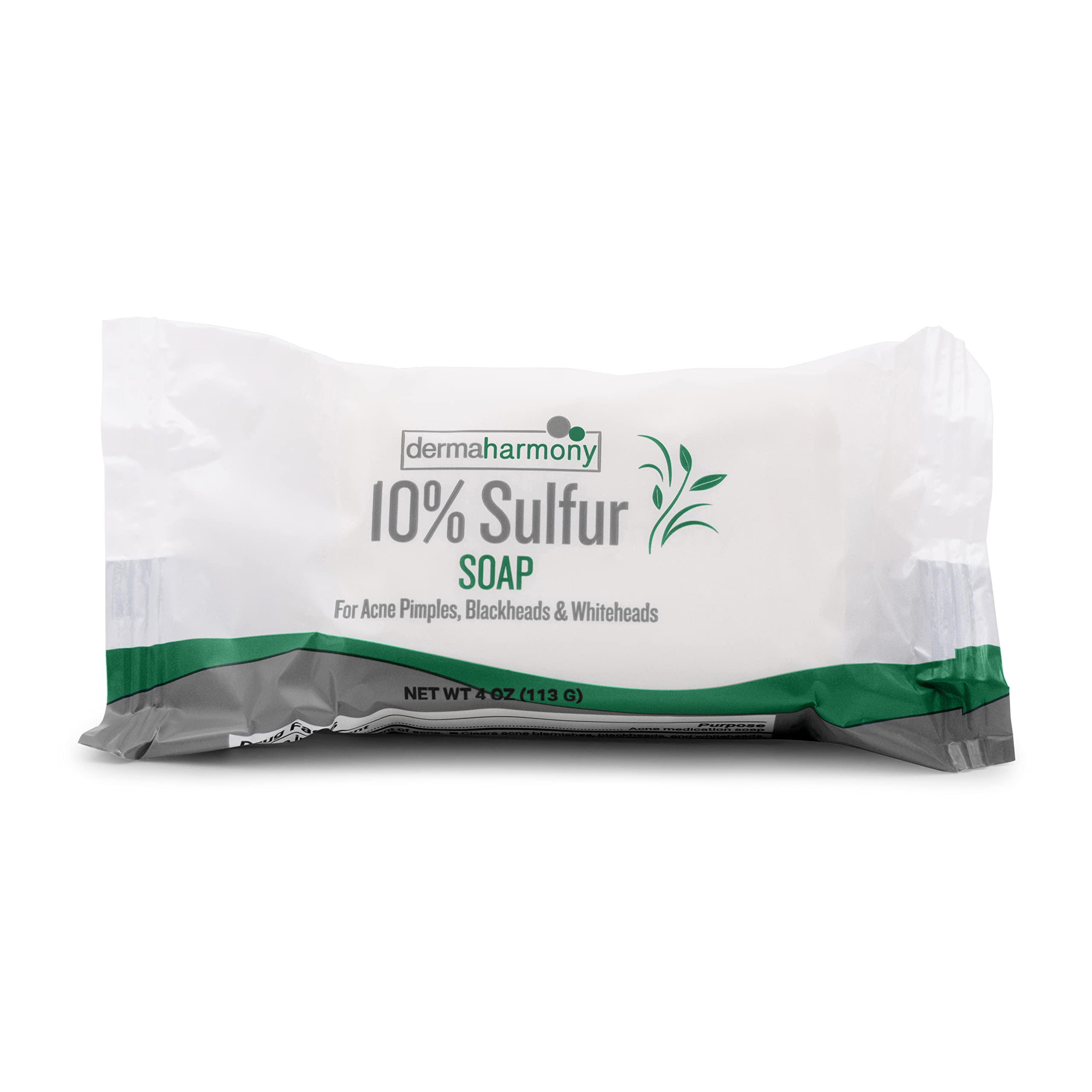 Dermaharmony 10% Sulfur with Tea Tree Oil Acne Bar Soap (4 oz)