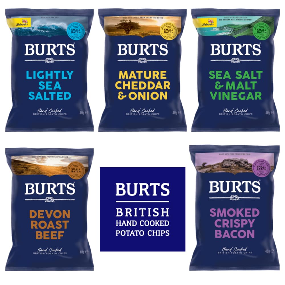 Burts Crisps Mixed Case | 5 Flavours | 20x40g