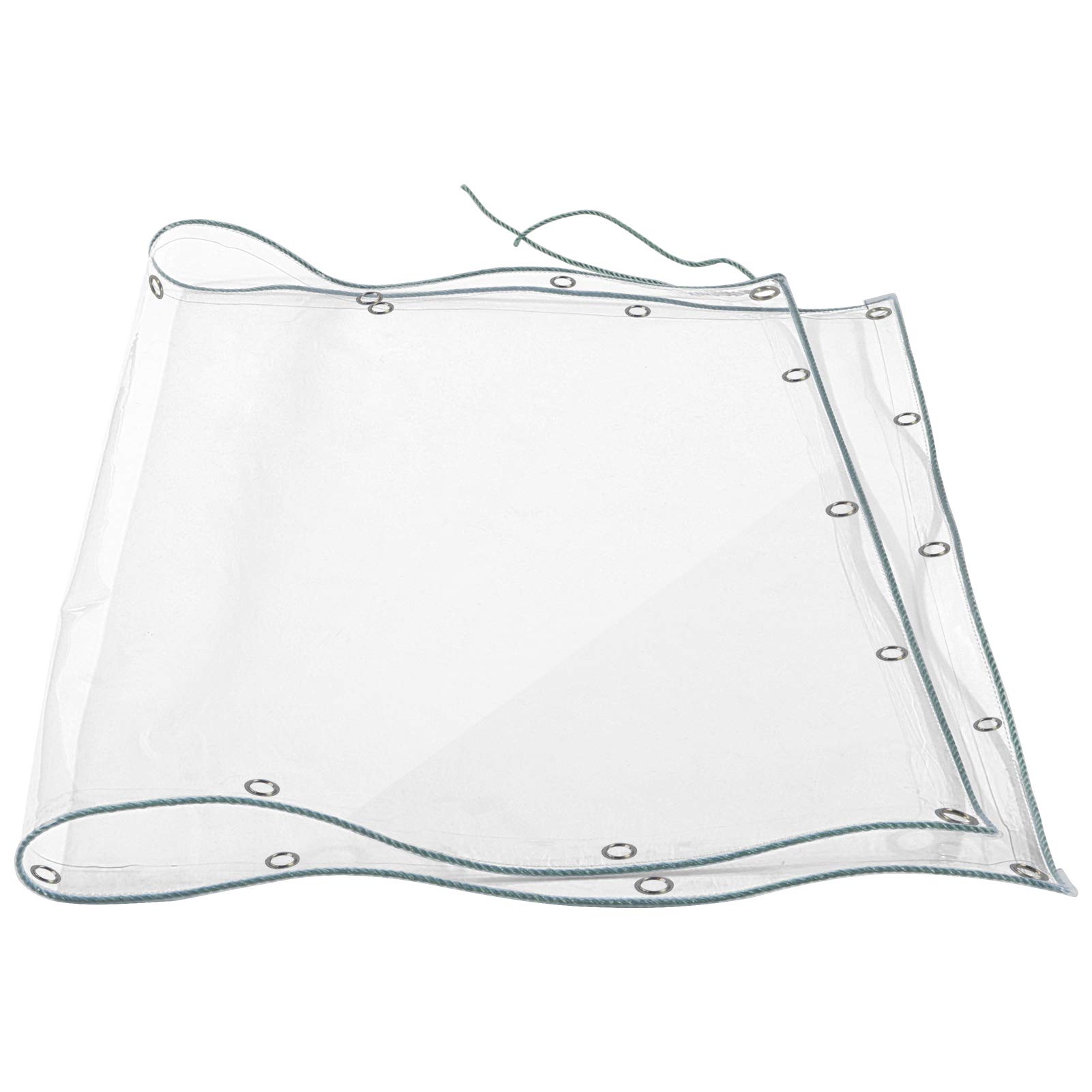 Mardili 1.8x3m Transparent PVC Waterproof Tarpaulin Cloth with Eyelets,100% Marine Grade Heavy Duty Clear Vinyl Tarp - Water,UV-Ray,Dustproof,Tear and Cold Weather Resistant Cover