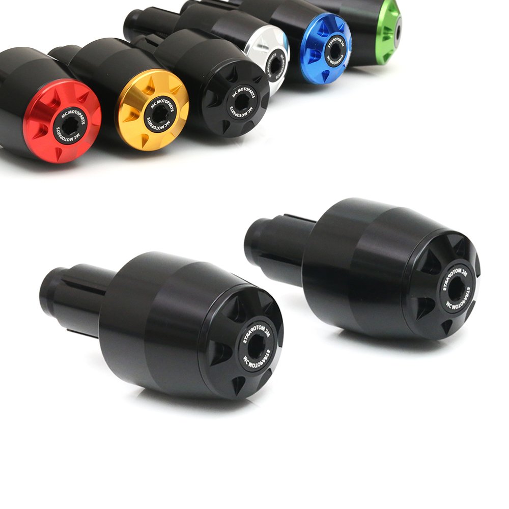 STORM Black CNC Bar End Weights For Yamaha FZ6R 2009-2016